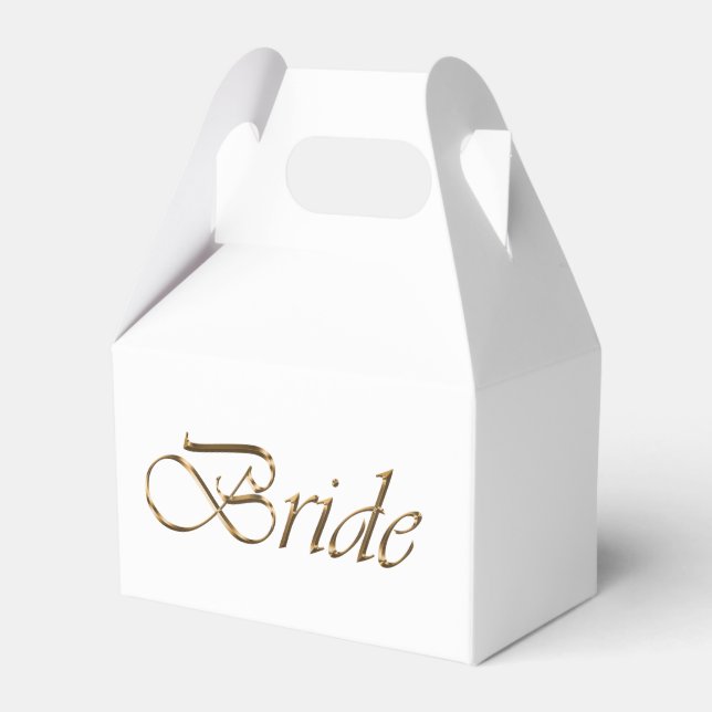 Weiß- und Goldskriptkalligrafie elegant Geschenkschachtel (Vorderseite)