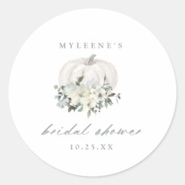 Weiß und Grau-Brautparty Runder Aufkleber