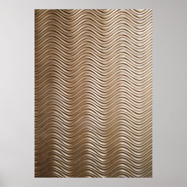 Weiß und grau gestreifte Spinnstoffe Poster (Vorne)