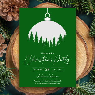 Weiß und grün dekoriert Weihnachtsgebäck Party Einladung