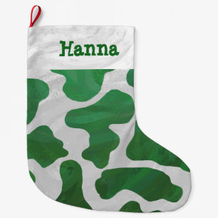 Weiß und grün großer weihnachtsstrumpf