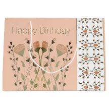 Weiß und grün mit weichem Pfirsich