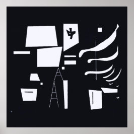Weiß und hart - Kandinsky Poster