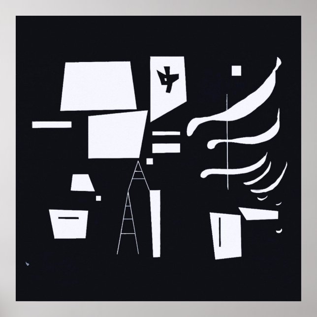 Weiß und hart - Kandinsky Poster (Vorne)
