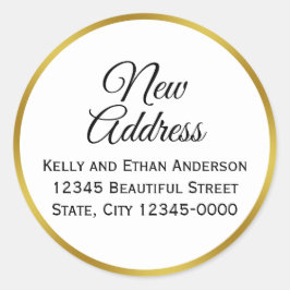 Weiß und Imitate - Neue Adresse Runder Aufkleber