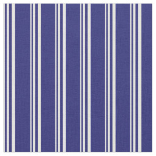 Weiß und Mitternacht blaues Muster Stoff