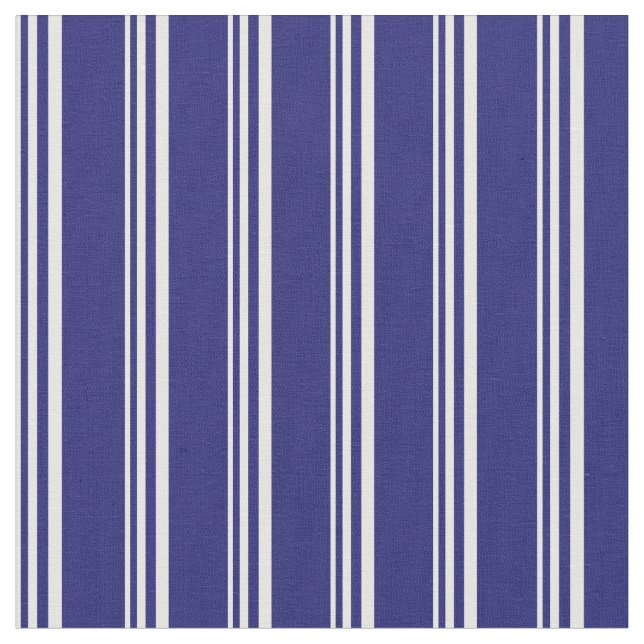 Weiß und Mitternacht blaues Muster Stoff (Nahaufnahme)