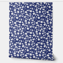 Weiß und Navy Tapete