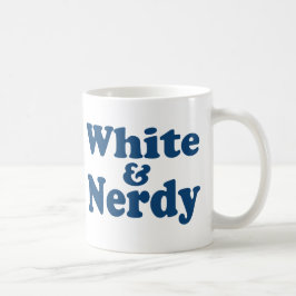 Weiß und Nerdy Tasse