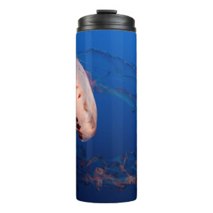 WEISS UND ORANGE JELLYFISH THERMOSBECHER