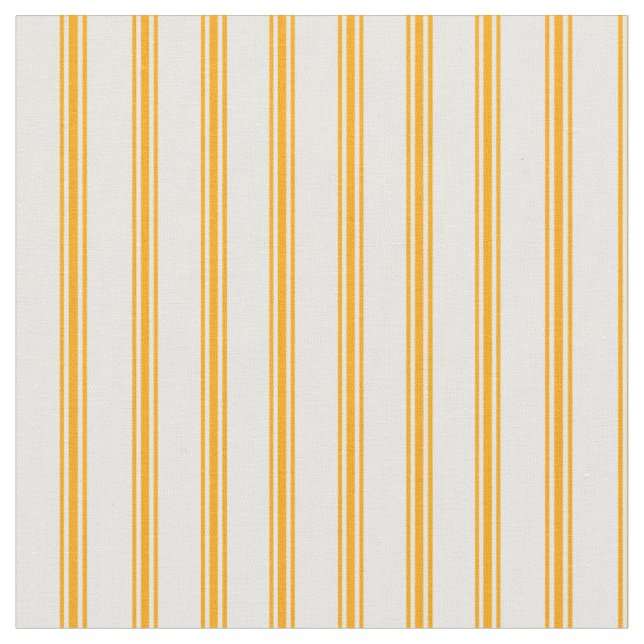 Weiß und Orange Streifen/Linse Muster Stoff (Nahaufnahme)