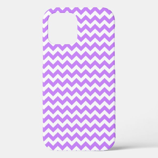 Weiß und Pastel Lila Zig Zag Zickzack Case Mate  (Rückseite)