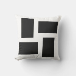 Weiß und Pitch Pastel Abstract Design Kissen