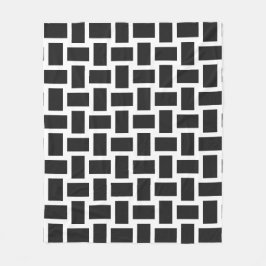 Weiß und Pitch-Pastellfarben-Design Fleecedecke