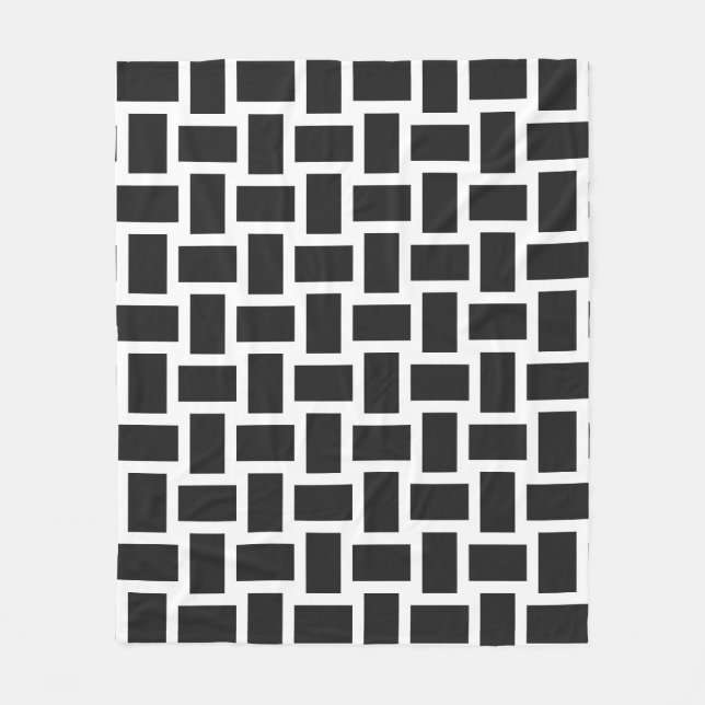Weiß und Pitch-Pastellfarben-Design Fleecedecke (Vorderseite)