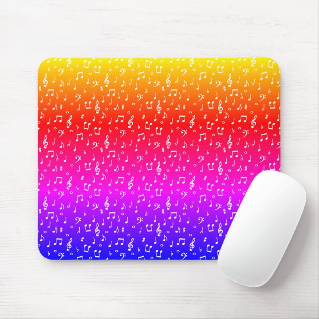 Weiß und Regenbogen Musical Mousepad (Mit Mouse)