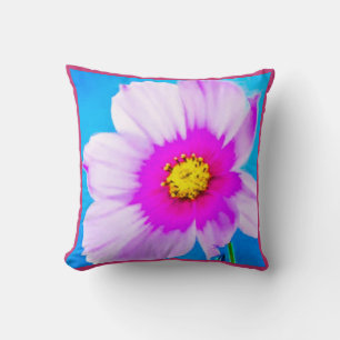 Weiß und Rosa Daisy Kissen