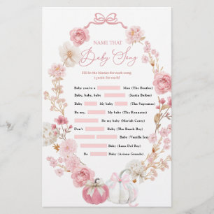 Weiß und rosa Kürbis Name dieses Baby-Liedes