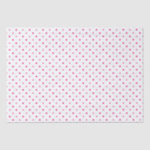 Weiß und rosa Polka Dot Birthday Seidenpapier