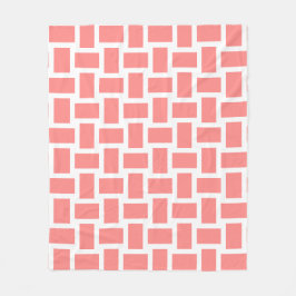 Weiß und Rose Pastellfarben Fleecedecke