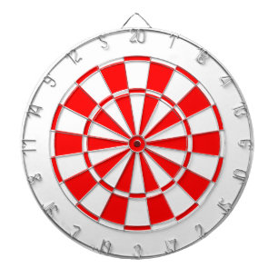 Weiß und Rot Dartscheibe