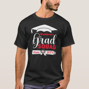 Weiß- und Rottext Benutzerdefinierte Mens Schwarz T-Shirt