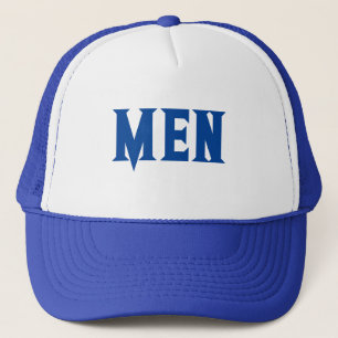 Weiß und Royal Color Men Textname Kleiner Riese Truckerkappe