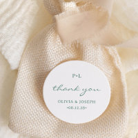 Weiß und Salbeigrün mit Monogramm | Hochzeit