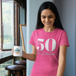 Weiß und Schwarz 50 und fabelhaftes Rosa T-Shirt