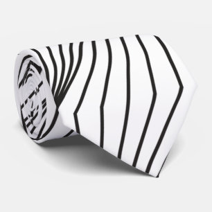 Weiß und Schwarz Abstrakt Krawatte