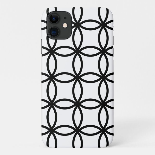 Weiß und Schwarz Case-Mate iPhone Hülle (Rückseite)
