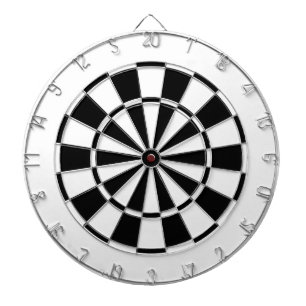 weiß und schwarz dartscheibe