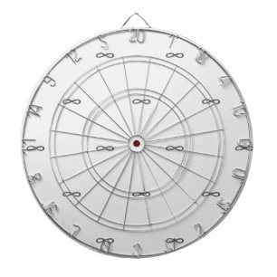 Weiß und Schwarz Einfach und modernes Muster Dartscheibe