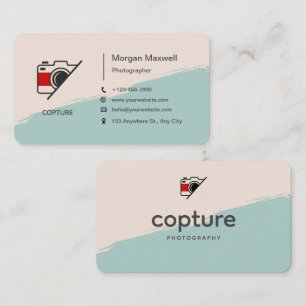 Weiß und Schwarz einfache saubere Fotografie Visitenkarte