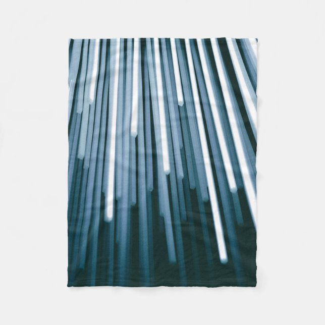 Weiß und Schwarz Fleecedecke (Vorderseite)