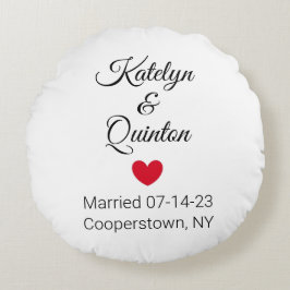 Weiß und Schwarz in Elegance Rundes Kissen