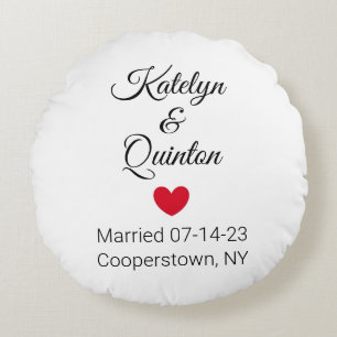 Weiß und Schwarz in Elegance Rundes Kissen