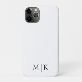 Weiß und Schwarz | Modernes Monogramm Case-Mate iPhone Hülle