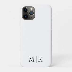 Weiß und Schwarz Modernes Monogramm Case-Mate iPhone Hülle