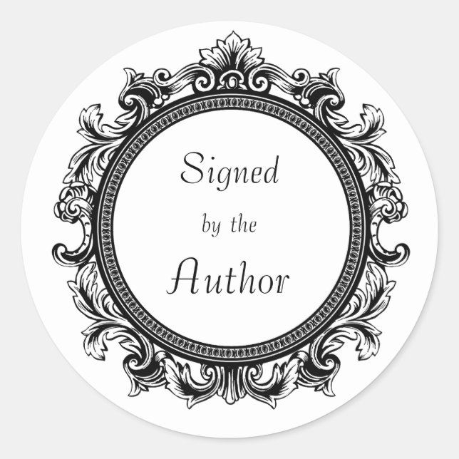 Weiß und Schwarz Runder Aufkleber (Vorderseite)