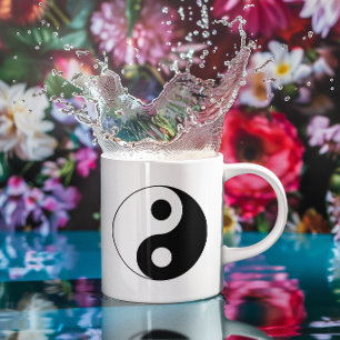 Weiß und Schwarz Yin und Yang-Symbol Tasse