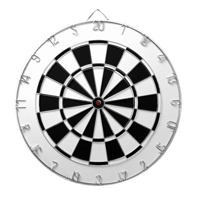 Weiß und Schwarzes Dartscheibe (vorne)