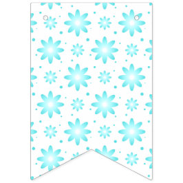 Weiß und türkisfarben, zarte Farbtupfer Wimpelkette