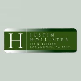 Weiß und Waldgrün | Klassisches Rücksendeadresse-E