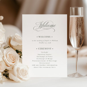 Weiß und Weiß grün   Luxe Wedding Welcome Programm