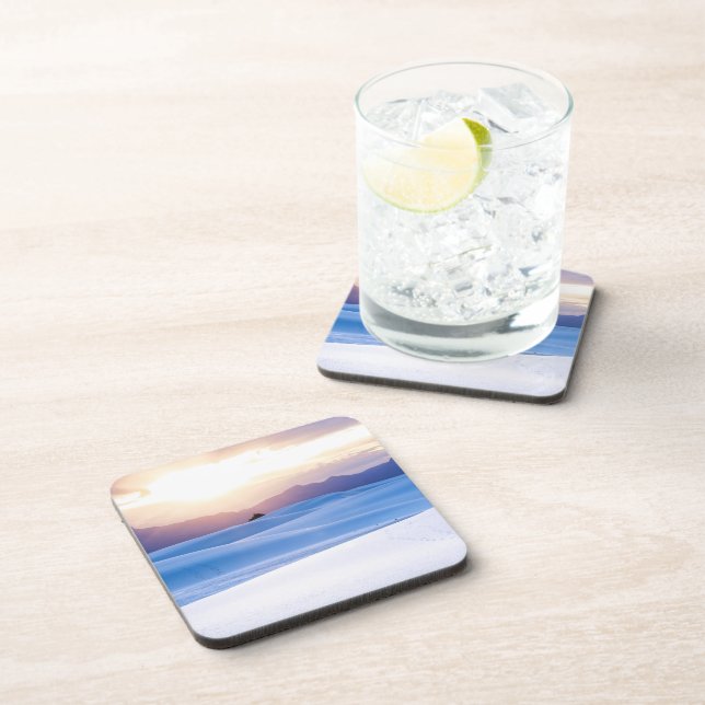 Weiß versandet nationales Monument 3 Getränkeuntersetzer (Rechte Seite)