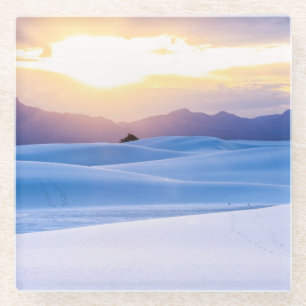 Weiß versandet nationales Monument 3 Glasuntersetzer