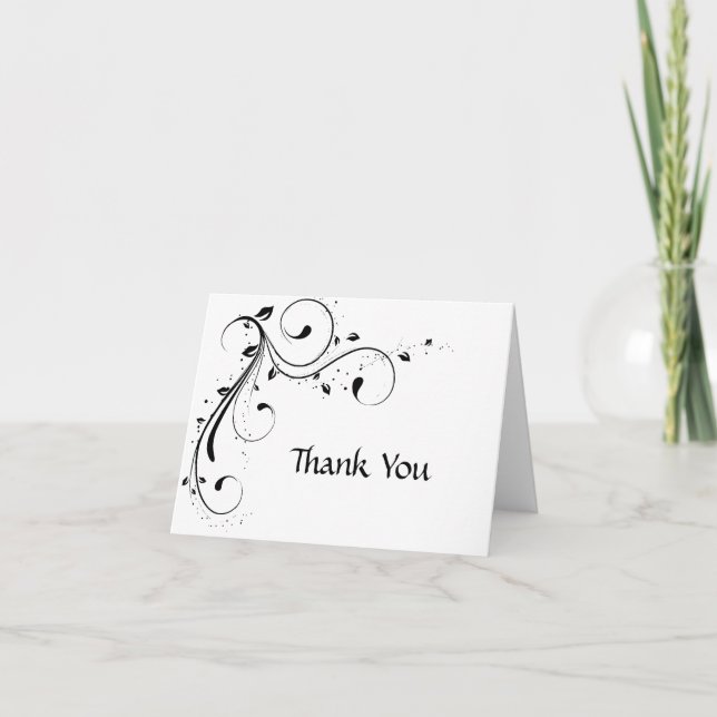 Weiß Vielen Dank Dankeskarte (Vorderseite)