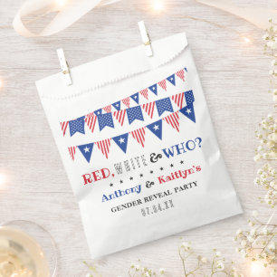 Weiß & Wer? 4. Juli Party über geschlechtsspezifis Geschenktütchen