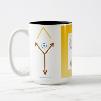 Weiß Winged Drache-Tasse Zweifarbige Tasse